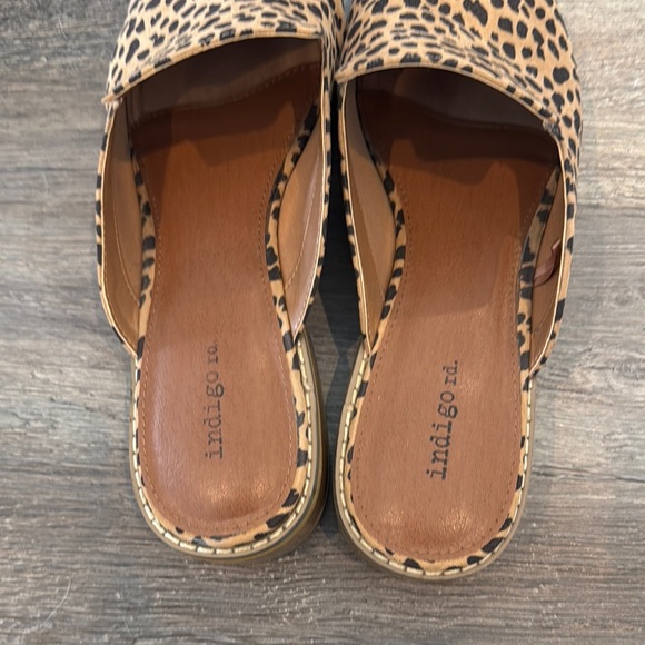 Indigo Brown and Black Mules with Loafer Style - Picture 2 of 5